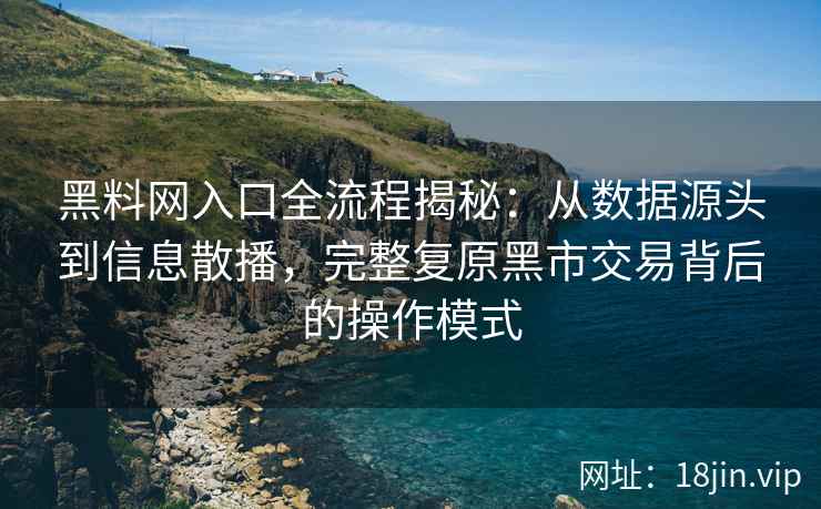 黑料网入口全流程揭秘:从数据源头到信息散播,完整复原黑市交易背后的操作模式 黑料网入口全流程揭秘:从数据源头到信息散播,完整复原黑市交易背后的操作模式